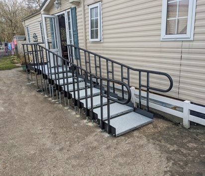 Caravan Steps with Handrails