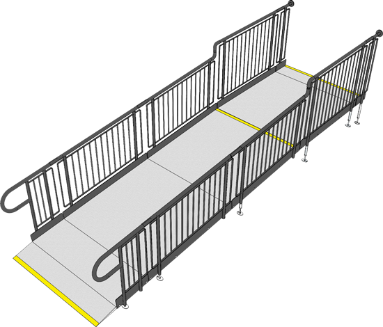 Fully compliant ramp for mobile trailers 